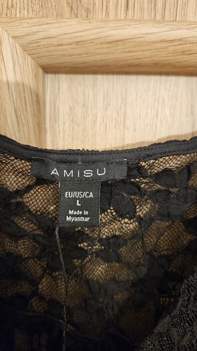 Bluzka czarna koronkowa rozmiar L - nowa