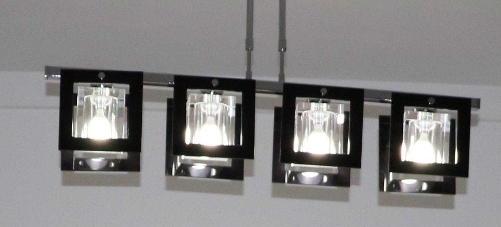 Candeeiro de teto moderno com 4 lâmpadas LED