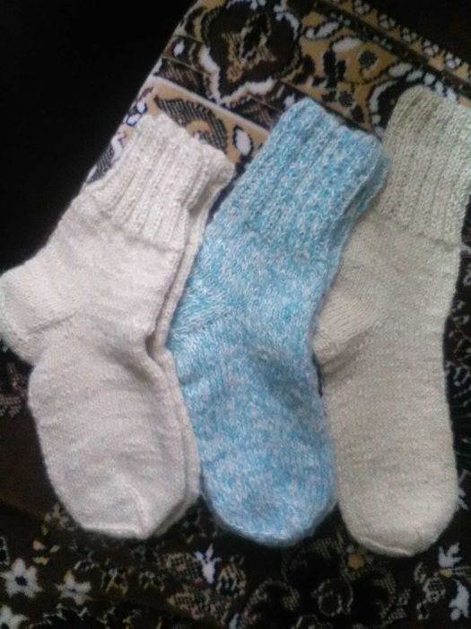 Женские теплые вязаные носки
