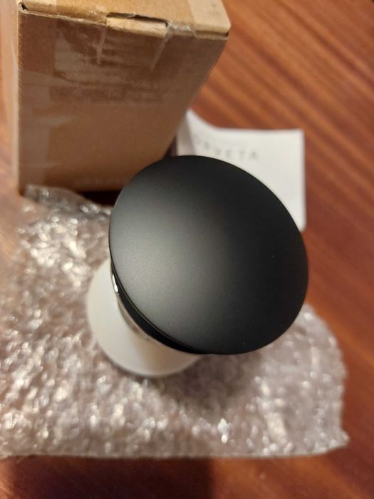 Válvula clic-clac com transbordo - preto mate - Sklum