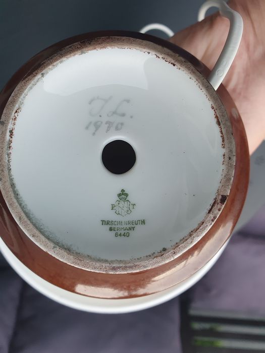 Stara porcelanowa lampka Tirschenreuth z 1970 r