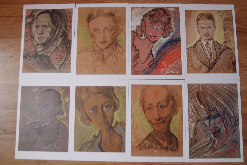 Pocztówki - portrety Witkacego 18 szt. - Stanisław Ignacy Witkiewicz