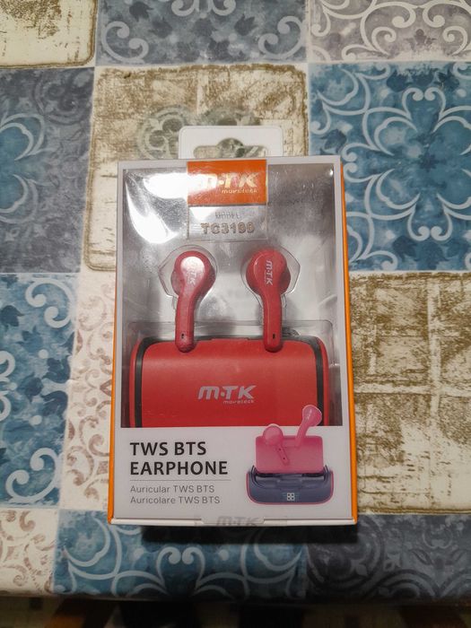 Auriculares TWS BTS MTK TC3199 vermelho