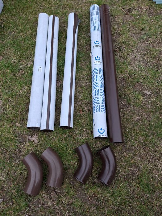 Rury spustowe brązowe Ral 8018