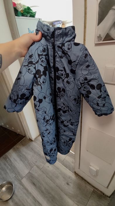 Kombinezon zimowy myszka Mickey mini miki 98 jak nowy odblask disneyi