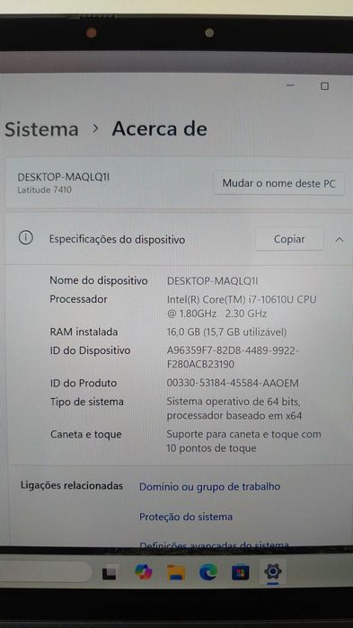 DELL LATITUDE 7410 14” FHD TOUCH i7-10610U 16GB DDR4 NVMe 512GB