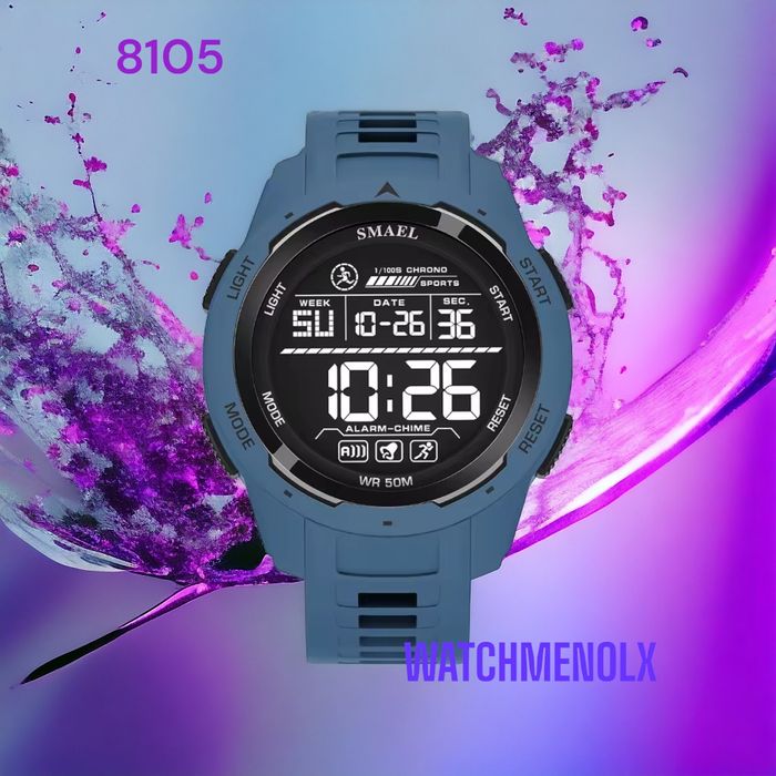 Zegarek sportowy SMAEL 8105 niebieski WR50M