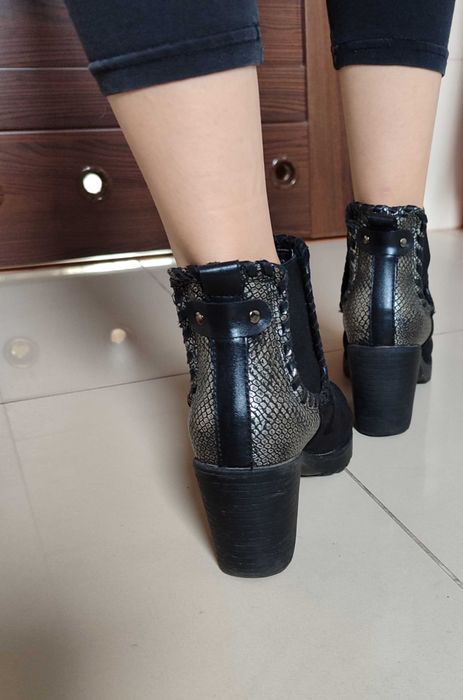 Czarne Botki damskie 36