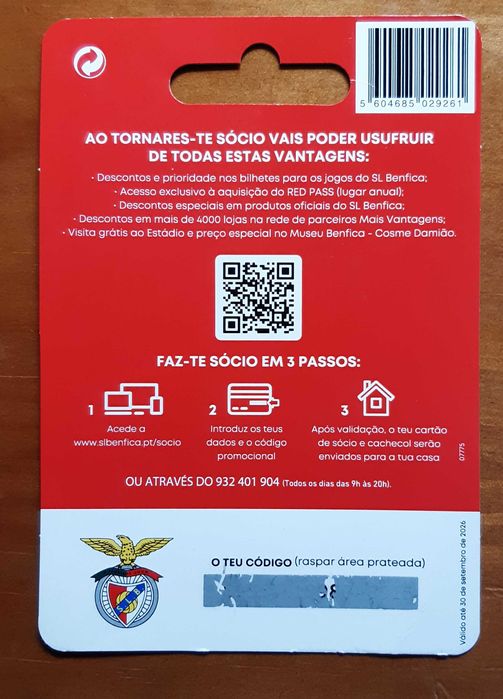 Kit Sócio - SL Benfica