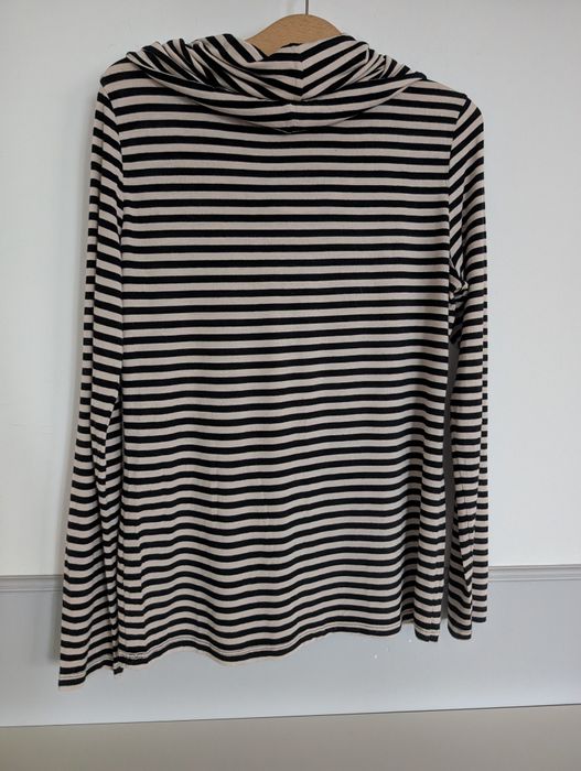 Cienki wiskozowy golf H&M Basic.w paski. Rozm M/L