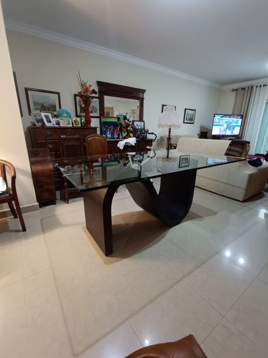 Mesa sala tampo vidro com 2m x 1,06m
