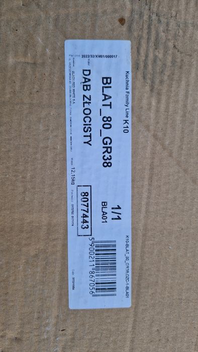 Blat kuchenny Dąb złocisty