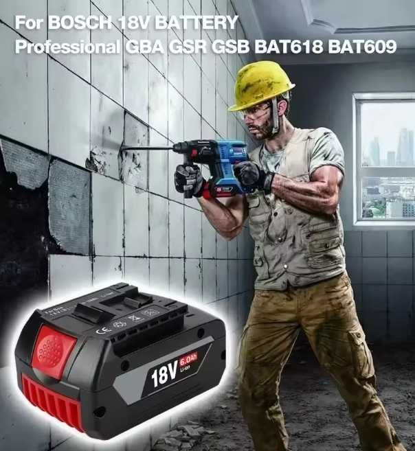 Bateria para bosch profissional 18v 6.0ah