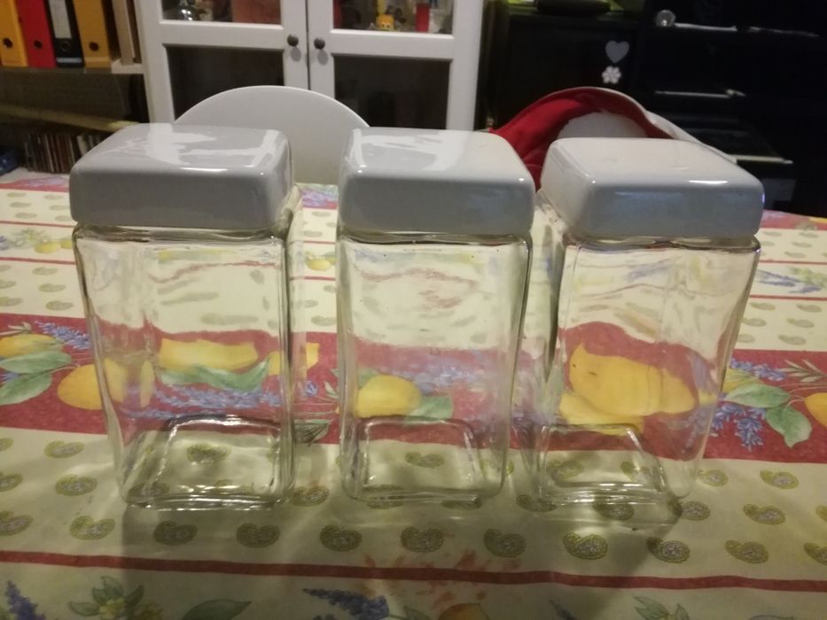 Frascos de vidro — 3 uni — 10x10