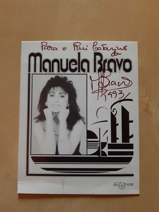 Postais autografados Grupo Santa Maria, Manuela Bravo, Bonga e outros