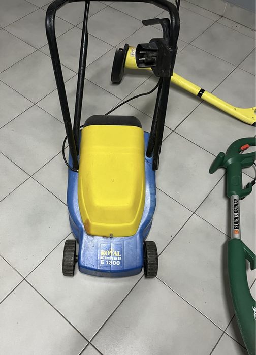 Corta relvas (conjunto: dois corta relva + 2 aparadores)