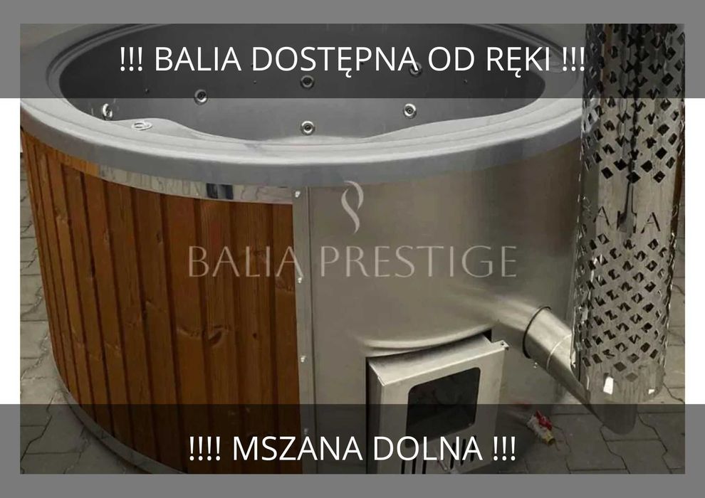 Balia ogrodowa AKRYLOWA z piecem wewnętrznym DOSTĘPNA OD RĘKI!!