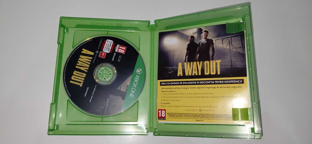 xbox one A WAY OUT po polsku, fabuła dla 2 graczy, polska okładka gra na płycie