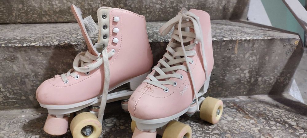 Różowe wrotki z Decathlon r35