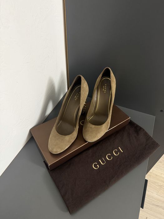 Туфли gucci оригинал кожа и замша 25 см