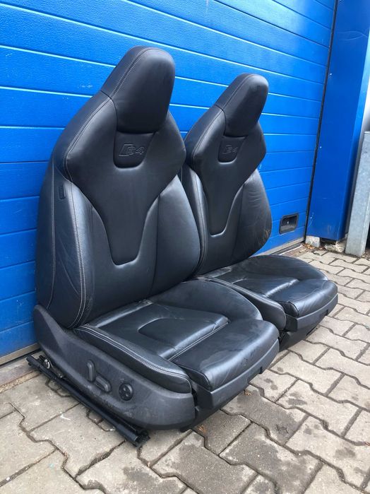 Fotele Elektryczne Pamiec Wnetrze Skora RECARO AUDI A4 S4 B8 Rolety