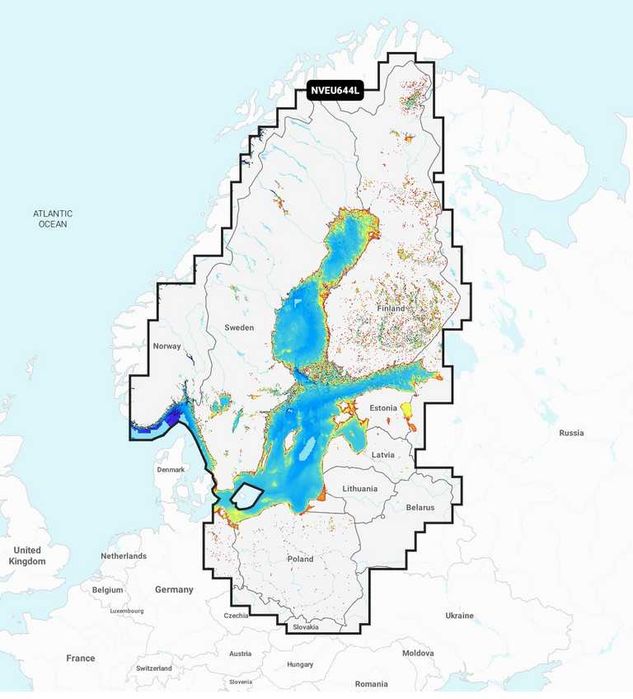 Garmin Navionics Vision+ NVEU644L Morze Bałtyckie, jeziora Polski i Szwecji