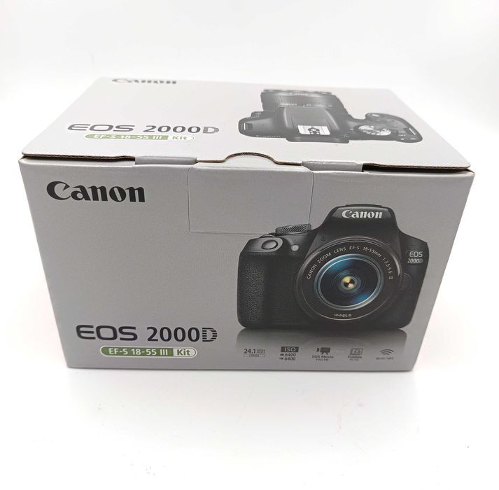 Aparat CANON EOS 2000D + Obiektyw EF-S 18-55mm Nowy ZESTAW Lustrzanka
