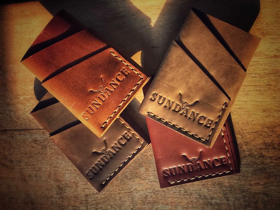 Ręcznie wykonany portfel ze skóry naturalnej minimalistyczny handmade