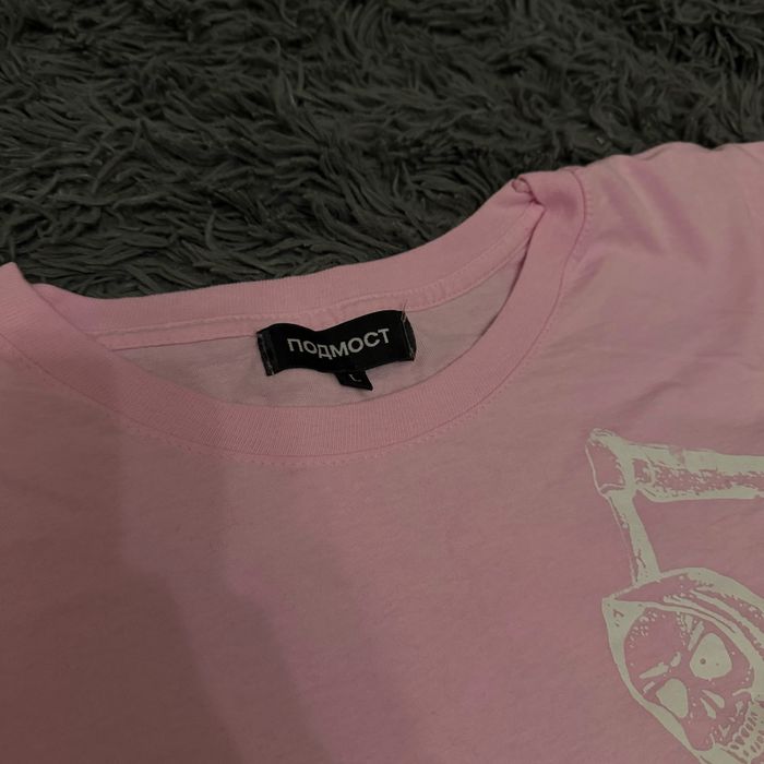 (В наличии) Футболка подмост розовая L