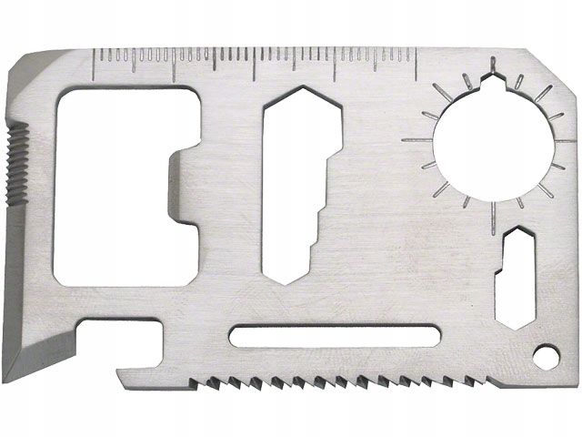 Karta Survival Przeżycia Multitool Stalowa Nierdzewna Portfel 11w1 Gad