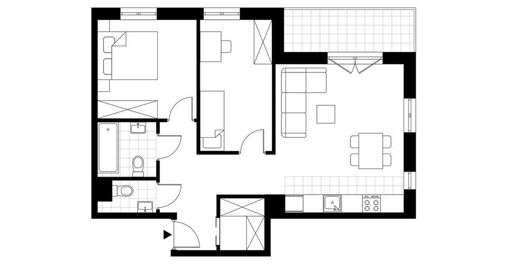 3-pokojowe mieszkanie 60m2 + balkon