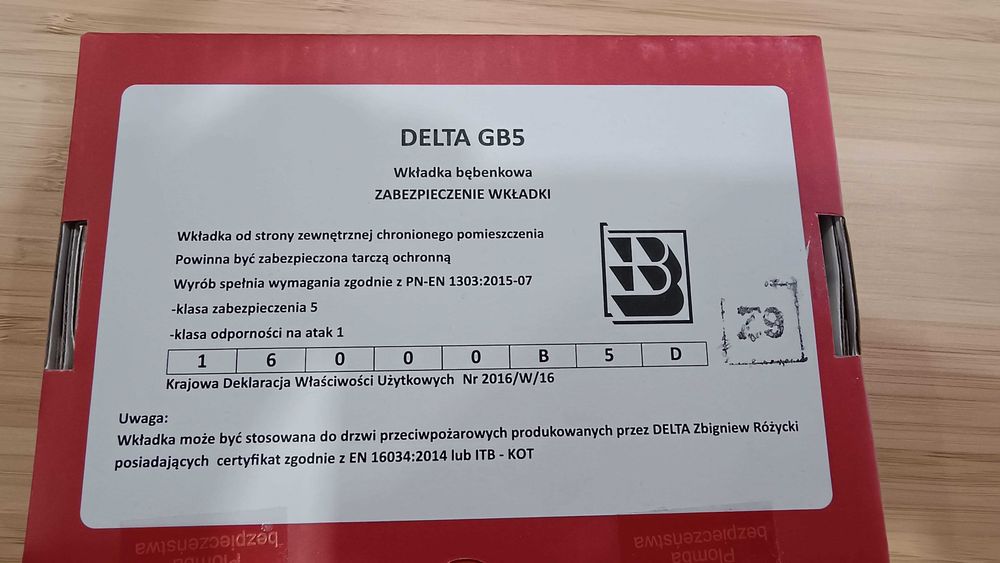 Wkładka do drzwi DELTA GB5/Z 34/46 SN