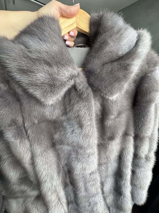 Шуба з блакитноі норки