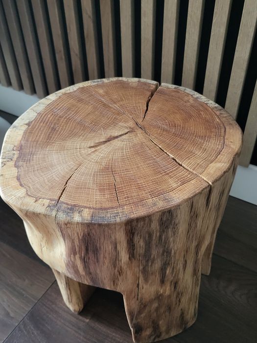 Taboret,stołek,lity dąb,handmade