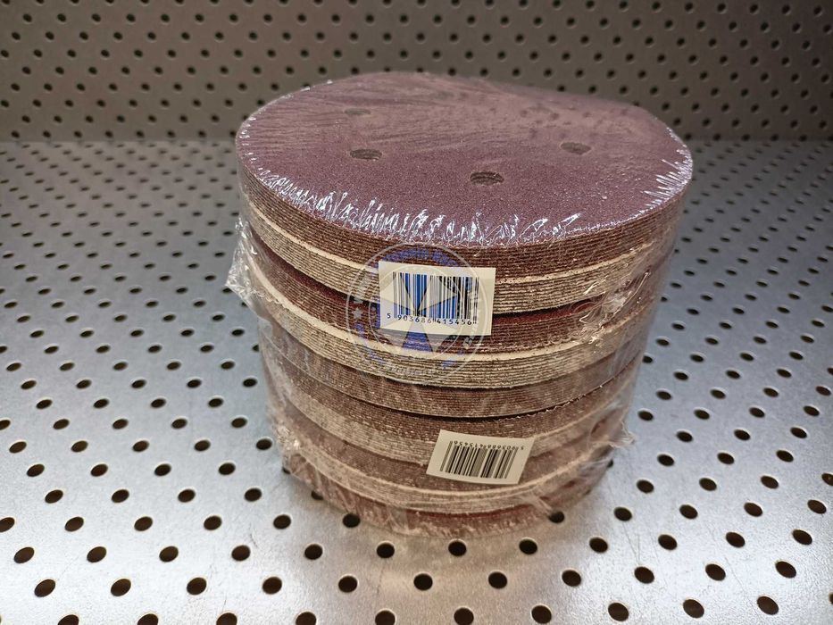 50szt. A60 Krążek na Rzep 150mm z otworami Papier Ścierny 150mm 60