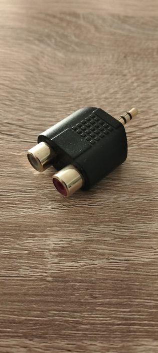 Adapter mini jack na 2 x cinch przejściówka