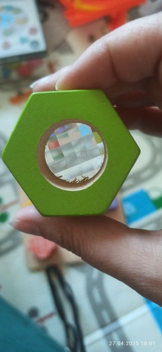 Tablica drewniana z klockami