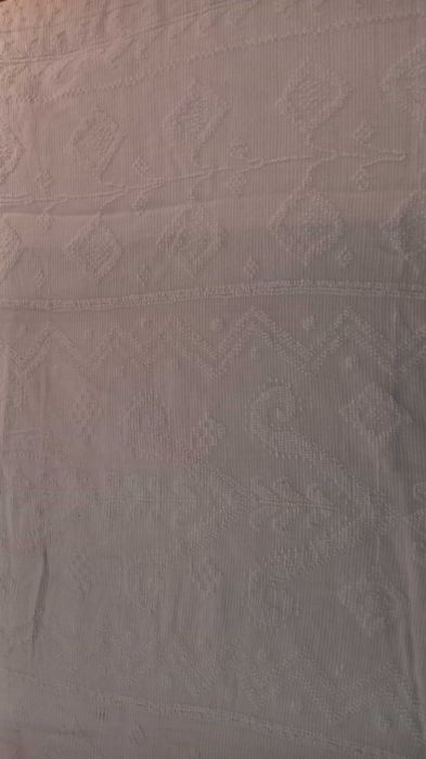 Colcha antiga de algodão, feita em tear