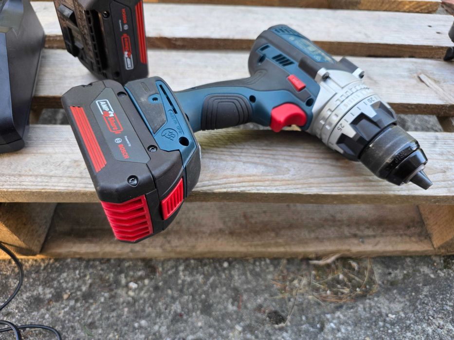 BOSCH GSR 18V-110C wkrętarko wiertarka 2x5ah ładowarka zestaw