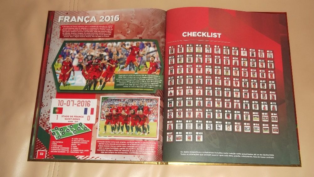 Coleção De Cromos Edição De Luxo Ano 2018