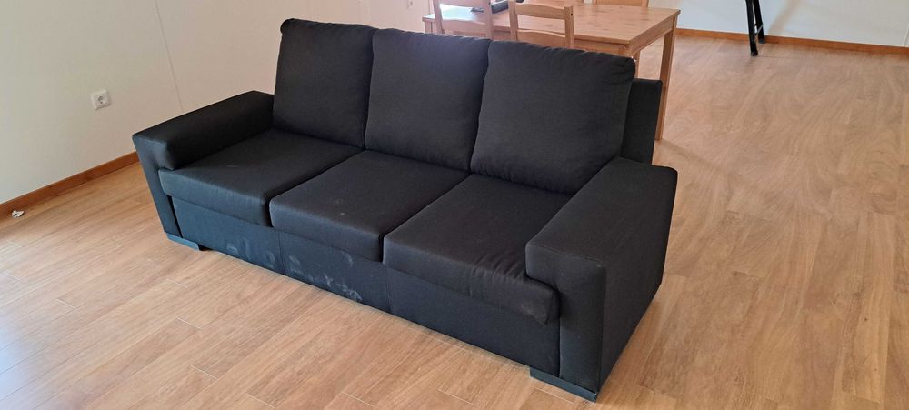 Sofá 3lugares Preto
