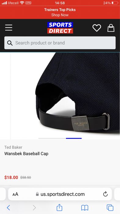 Фірмова кепка бейсболка ted baker