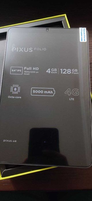 Продам новый планшет Pixus Folio, характеристики на фото