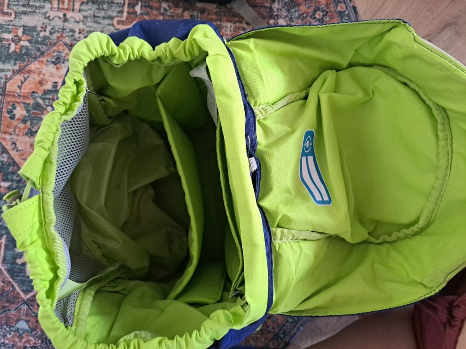 Plecak szkolny Ergobag – ergonomiczny, granatowo-limonkowy