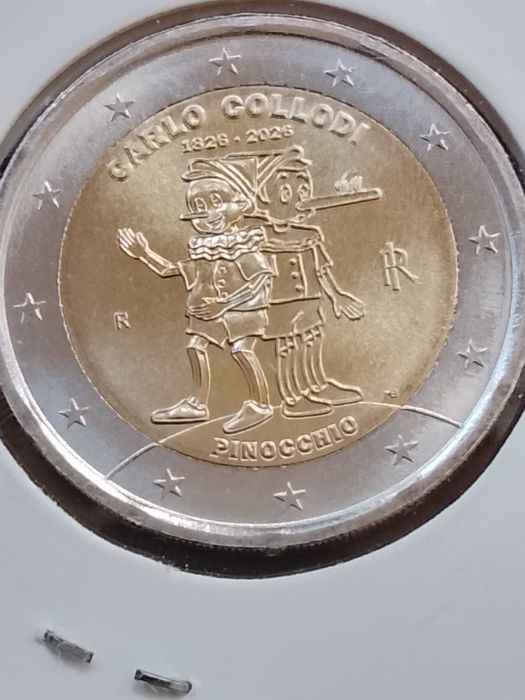 Moeda de 2€ de 2026 de Pinóquio de Itália-Nova