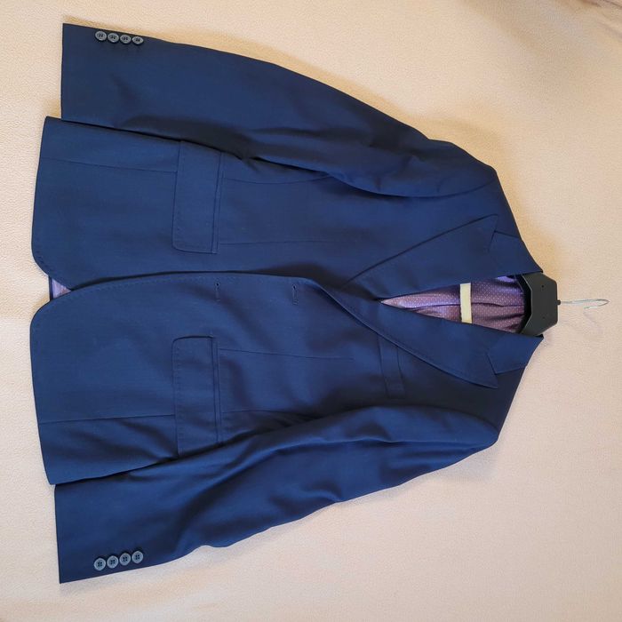 Garnitur Próchnik - rozmiar 46 / 46N - jak nowy, granatowy, matowy