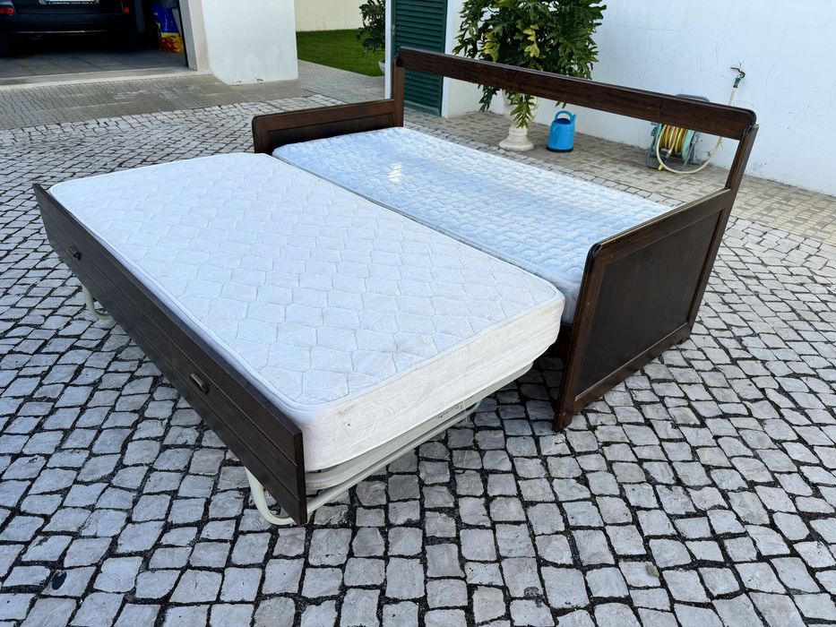 Cama solteiro (dupla cama com dois colchões)