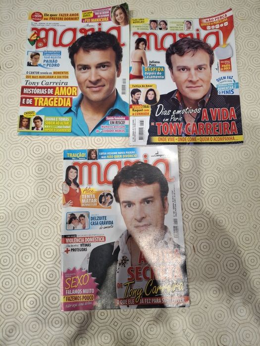 Revistas antigas Toni Carreira