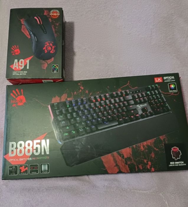 bloody b885n(клавиатура) bloody a91(мышка)