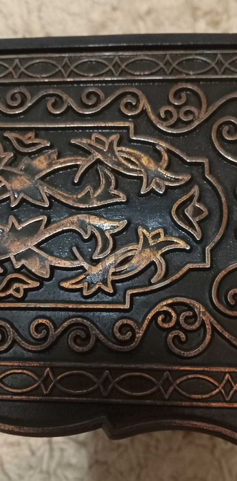 Шкатулка медь и латунь кованная сундук распад СССР с гербом